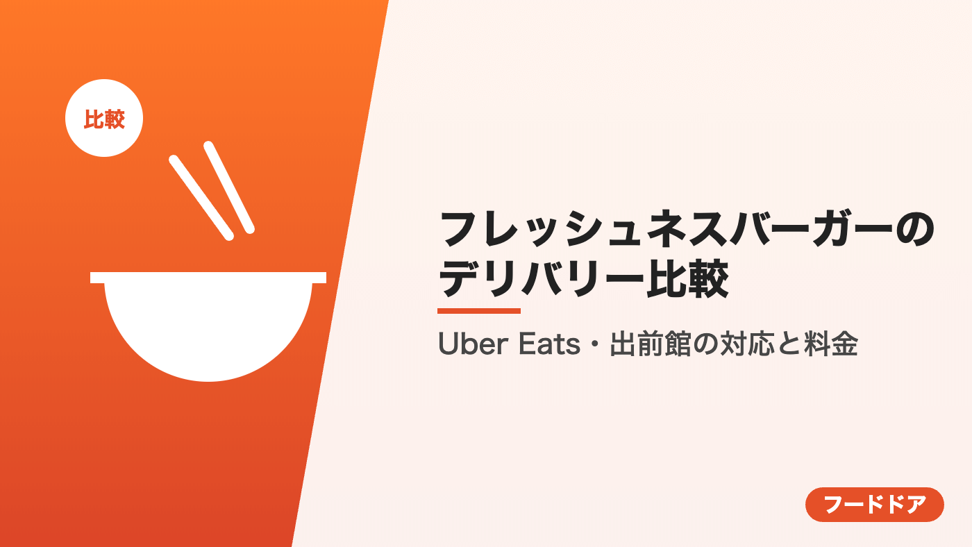 フレッシュネスバーガーのデリバリー比較
